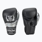 Top King Muay Thai Power Snake fekete/ezüst bokszkesztyű