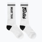 Fairtex "Muay Thai" zokni fehér/fekete