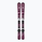 Gyermek lesikló sílécek + kötések Atomic Maven Jr 100-120 + C5 GW red plum