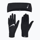 Női pánt + kesztyű készlet Nike Essential Running black/black/silver