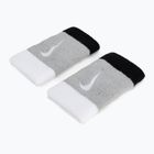 Nike Swoosh dupla széles csuklópánt 2 db szürke/fekete N0001586-016