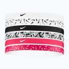 Fejpántok Nike Headbands Printed 6 szt. white/aster pink/black