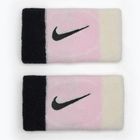 Nike Swoosh dupla széles csuklópántok 2 db rózsaszín hab/kókusztej/fekete