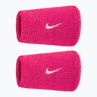 Frottír csuklópántok Nike Swoosh Classic Doublewide Wristbands 2 db vivid pink/white