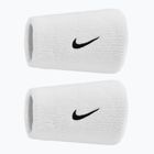 Frottír csuklópántok Nike Swoosh Classic Doublewide Wristbands 2 db white/black