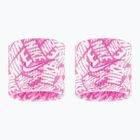 Frottír csuklópántok Nike Dri-Fit Swoosh Classic Printed Wristbands 2 db playful pink/white/white