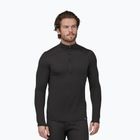 Férfi Patagonia Cap Thermal Weight Weight Zip Neck pulóver fekete