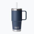 Termoszbögre YETI Rambler Straw 739 ml navy