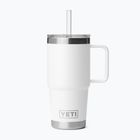 Termoszbögre YETI Rambler Straw 739 ml white