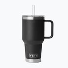 Termoszbögre YETI Rambler Straw 1000 ml black