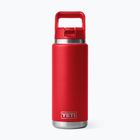 Termosz palack YETI Rambler Straw 769 ml rescue red