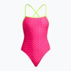 Női egyrészes fürdőruha Funkita Strapped In One Piece pink proton