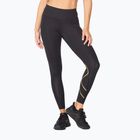 Női edző leggings 2XU Force Mid-Rise Compression fekete és arany WA5367B