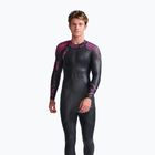 Férfi 2XU Propel PRO 3 mm fekete/punk rózsaszín triatlon búvárruha