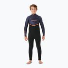 Rip Curl Flashbomb 4/3 mm mellkasi cipzár lila éjszakai gyermek úszóhab