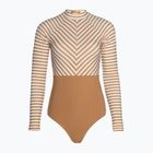 Női egyrészes fürdőruha Rip Curl Premium Surf LS Surf világosbarna