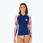 Női úszó hosszú ujjú felső Rip Curl Party Wave Upf Zip multicolor