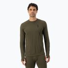Férfi hőaktív pulóver Mons Royale Cascade Merino Base Layer dark olive