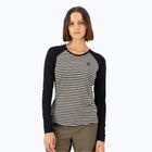 Női hőaktív pulóver Mons Royale Icon Raglan mr stripe/black