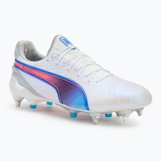 PUMA King Ultimate MxSG férfi futballcipő puma fehér/kékmáz/szürke/szürke/szürkésbarna/szürkéscsillogás PUMA King Ultimate MxSG férfi futballcipő puma fehér/kékmáz/szürke/szürke/szürkésbarna/szürkéscsillogás