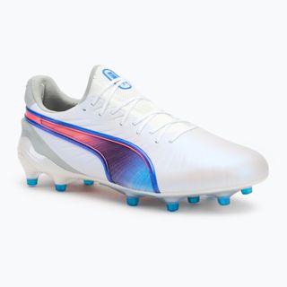 PUMA King Ultimate FG/AG futballcipő puma fehér/kék/szürke/szürke/szürkés fényű futballcipő