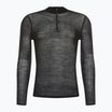 Férfi Smartwool Intraknit Merino 200 1/4 Zip thermo póló fekete 16260