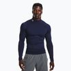 Hosszú ujjú edzőfelső férfi Under Armour Heat Gear Armour Comp Mock midnight navy/white