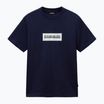 Férfi Napapijri S-Box Logo póló kék tengerészkék