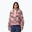 Női Columbia Helvetia II Printed Cropped Cropped Half Snap fleece pulóver fig pasztell/több színű