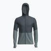 Férfi trekking pulóver icebreaker Merino 200 RealFleece Descender Zip Hoodie abyss/blue ash/black