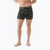 Férfi Smartwool Merino Print Boxer Brief fekete elment kempingezni