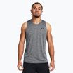 Férfi Under Armour Tech Tank edzőpóló castlerock/fekete edzőpóló