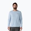 Férfi Patagonia Cap Cool Daily Graphic Shirt-Waters fitz roy trout/fleck kék hosszú ujjú póló