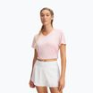 Under Armour Tech V-Twist prime rózsaszín/fehér női edzőpóló