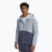 Férfi Under Armour Unstoppable Fleece Full Zip HD pulóver harbor blue/downpour szürke/fekete