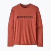 Férfi Patagonia Cap Cool Daily Graphic Shirt '73 szöveges logó / potters red x-dye hosszú ujjú póló