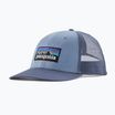 Patagonia P-6 Logo LoPro Trucker kék baseball sapka