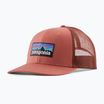 Patagonia P-6 Logo Trucker sapka potter piros