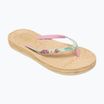 ROXY South Beach III zöld/rózsaszín női flip flopok