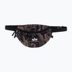 Alpha Industries gumi nyomtatott deréktáska fekete terepszínű