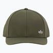 Alpha Industries Metal Label férfi baseball sapka sötét olajzöld színű