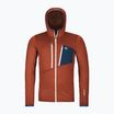 Férfi pulóver ORTOVOX Fleece Grid Hoody clay orange