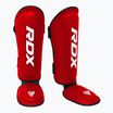RDX T1 sípcsont- és lábfejvédő piros/fehér RDX T1 Shin Instep Guards sípcsont- és lábfejvédő piros/fehér