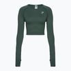 Női hosszú ujjú sportfelső Gymshark Vital Seamless Crop Top obsidian / grey / marl