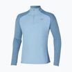Férfi hosszú ujjú futófelső Mizuno Hybrid parisian blue