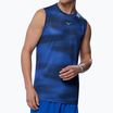 Férfi futópóló Mizuno Core Graphic ujjatlan kék reflex kék
