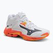 Mizuno Wave Lightning Z8 Mid fehér/tüzes korall 2/citrus röplabdacipő