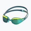 Speedo Fastskin Hyper Elite Mirror úszószemüveg hipersárga/acél/emerald tükör