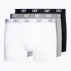Férfi CR7 Basic Trunk boxeralsó 3 pár fehér/szürke melange/fekete