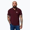 Pitbull West Coast Polo Pique Stripes Regular burgundy férfi galléros póló